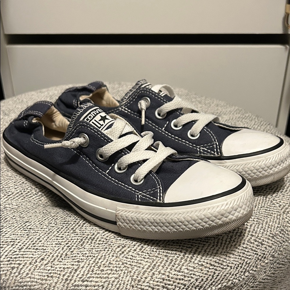 Women’s Size 8 Converse Chuck Taylor Slip-On Navy/White Sneaker